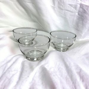 MCM Serving Dinnerware Minimalist Glass Sherbet Sorbet Dessert Glasses Set of 3